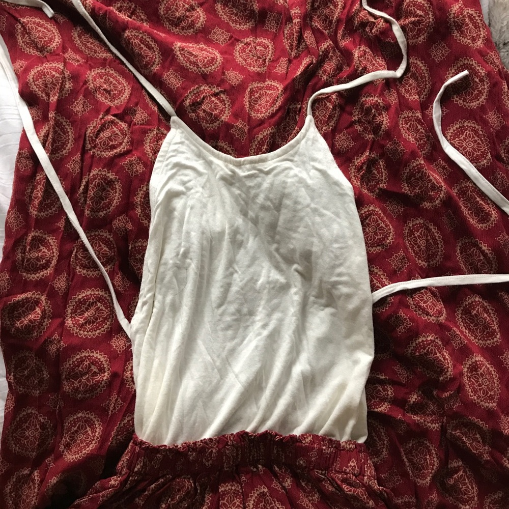 Buckle brand: backless pesant dress